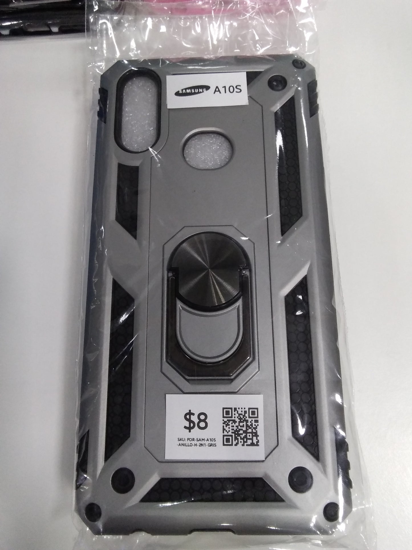 Forro Protector para Samsung A10S - Diseño Armadura, Anillo/Iman