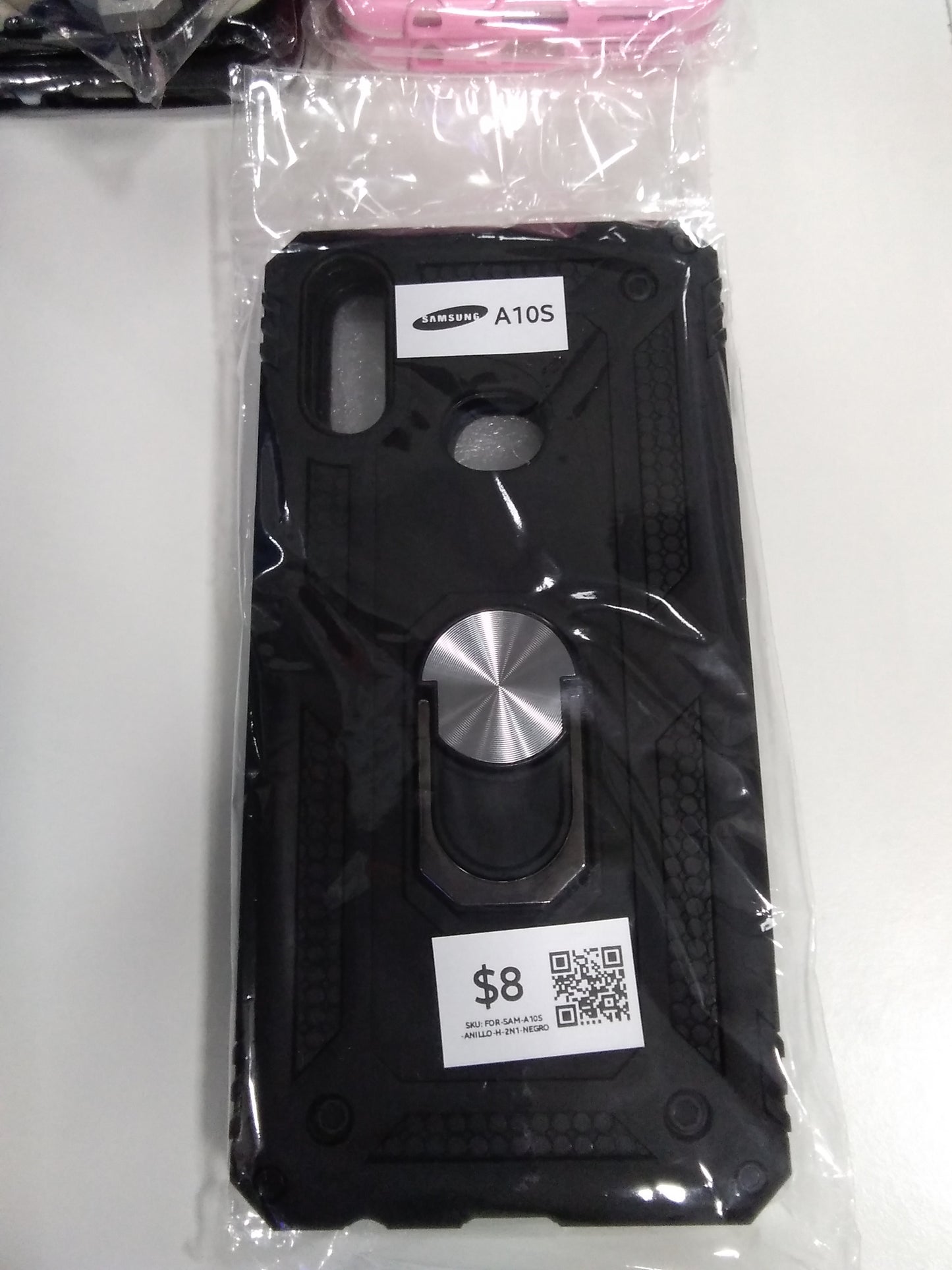 Forro Protector para Samsung A10S - Diseño Armadura, Anillo/Iman