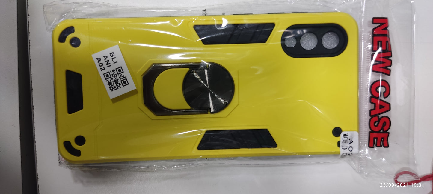 Forro Protector Samsung Galaxy A02 - Diseño Armadura Anti-Golpes Anillo/Iman