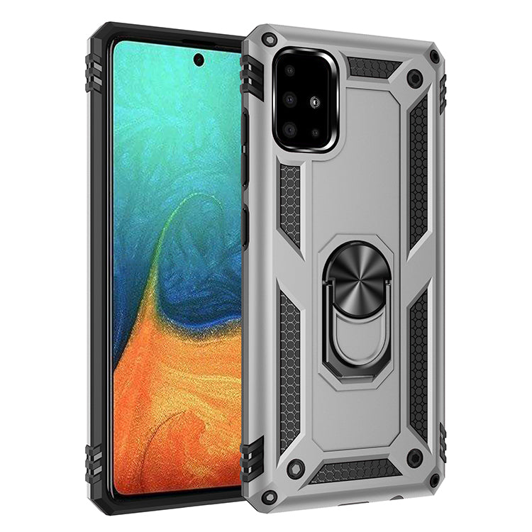 Forro Protector Samsung A71 - Diseño Armadura Anti-Golpes Anillo/Iman