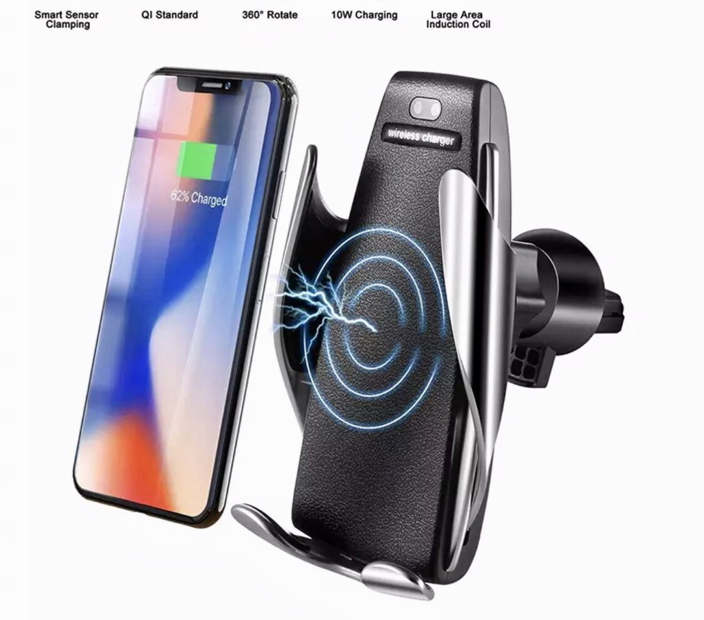 Cargador Vehicular - Montaje para Carro Wireless con sujeción automática - Smart Sensor S5