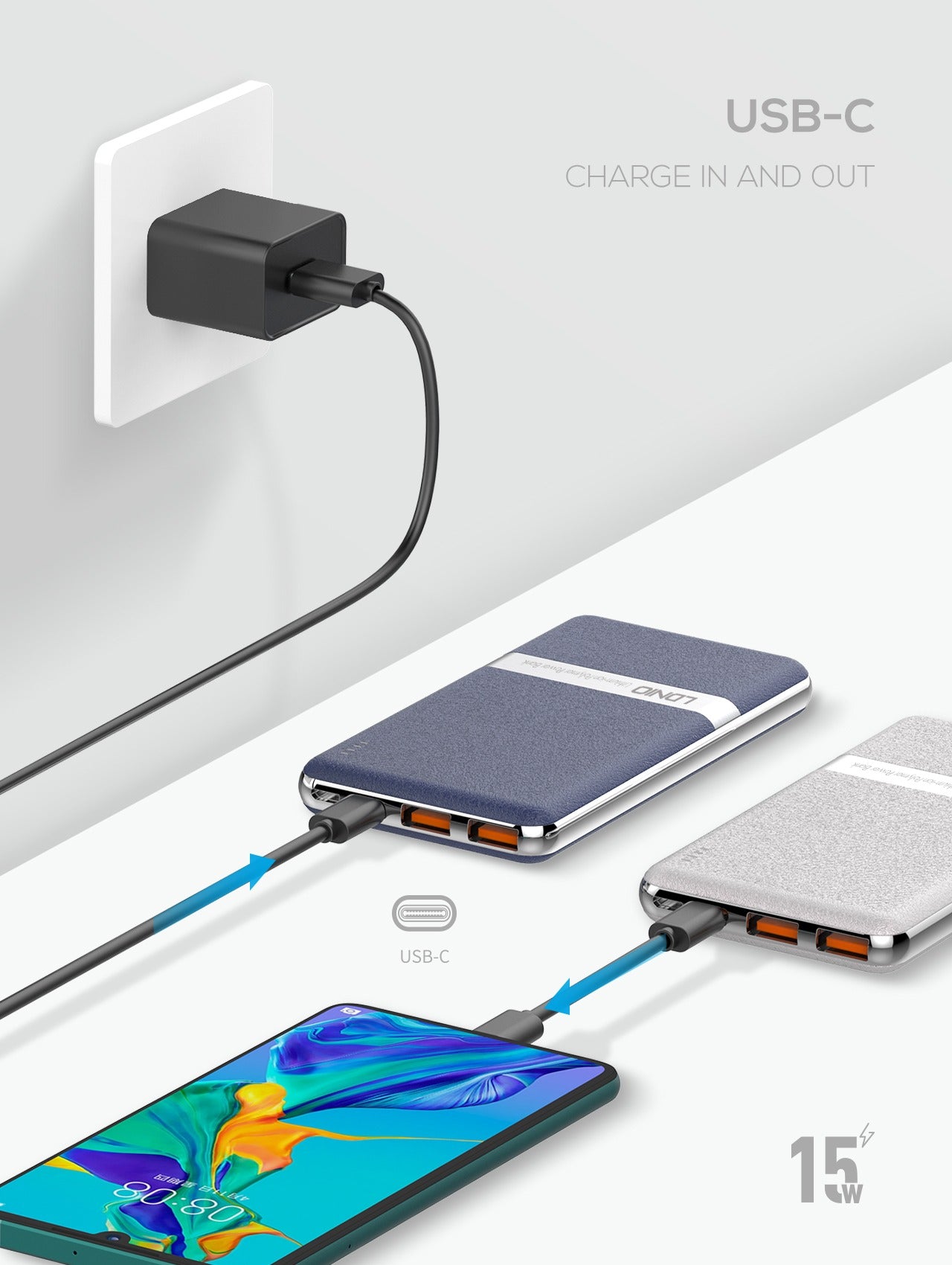 Powerbank LDNIO PQ1020 - 10000mAh / 15W Carga Rapida