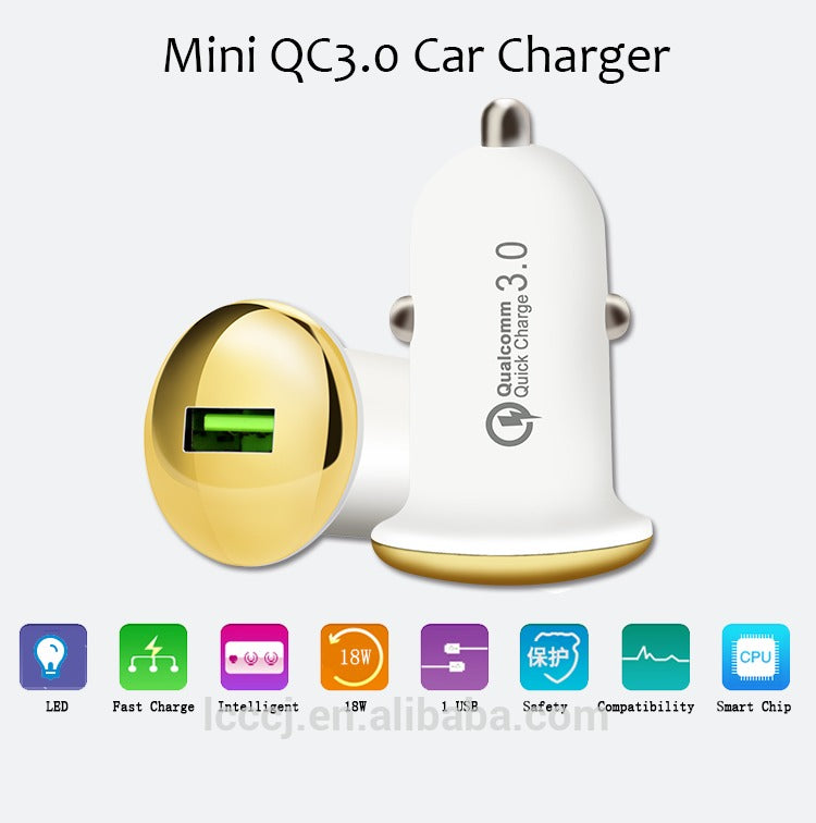 Cargador Vehicular - Qualcomm 3.0 Carga Rapida