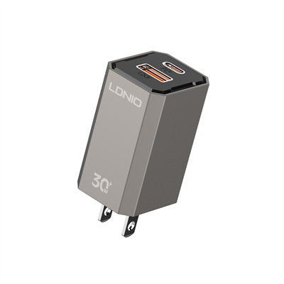 Cargador LDNIO A2527C 1 USB PD 30W Y 1 QC 3.0 Carga Rapida