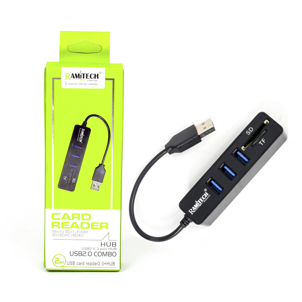 Multipuertos HUB Ramitech 5 Puertos USB/SD/TF GR-5PORT