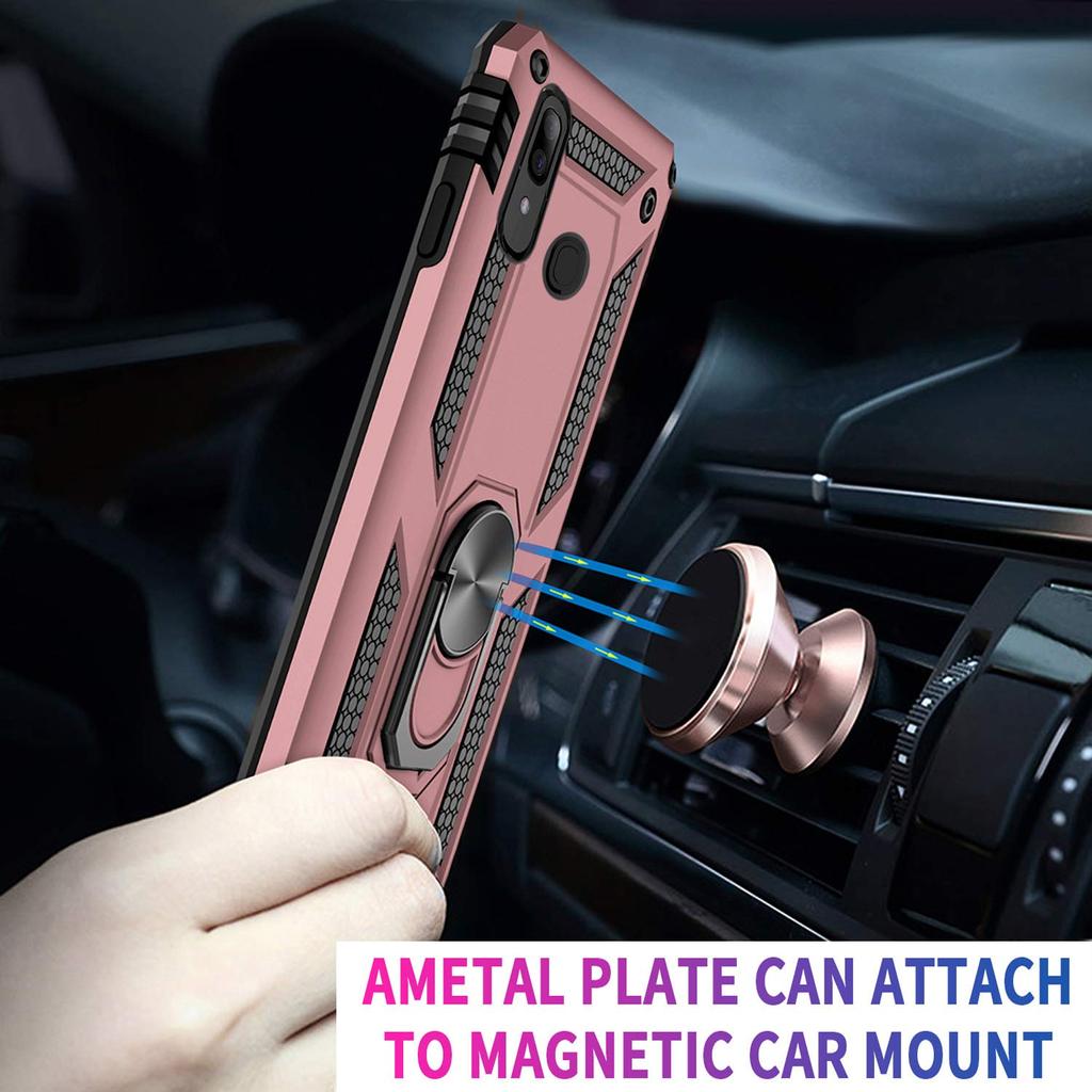 Forro Protector Samsung A20S - Diseño Armadura Anti-Golpes Anillo/Iman