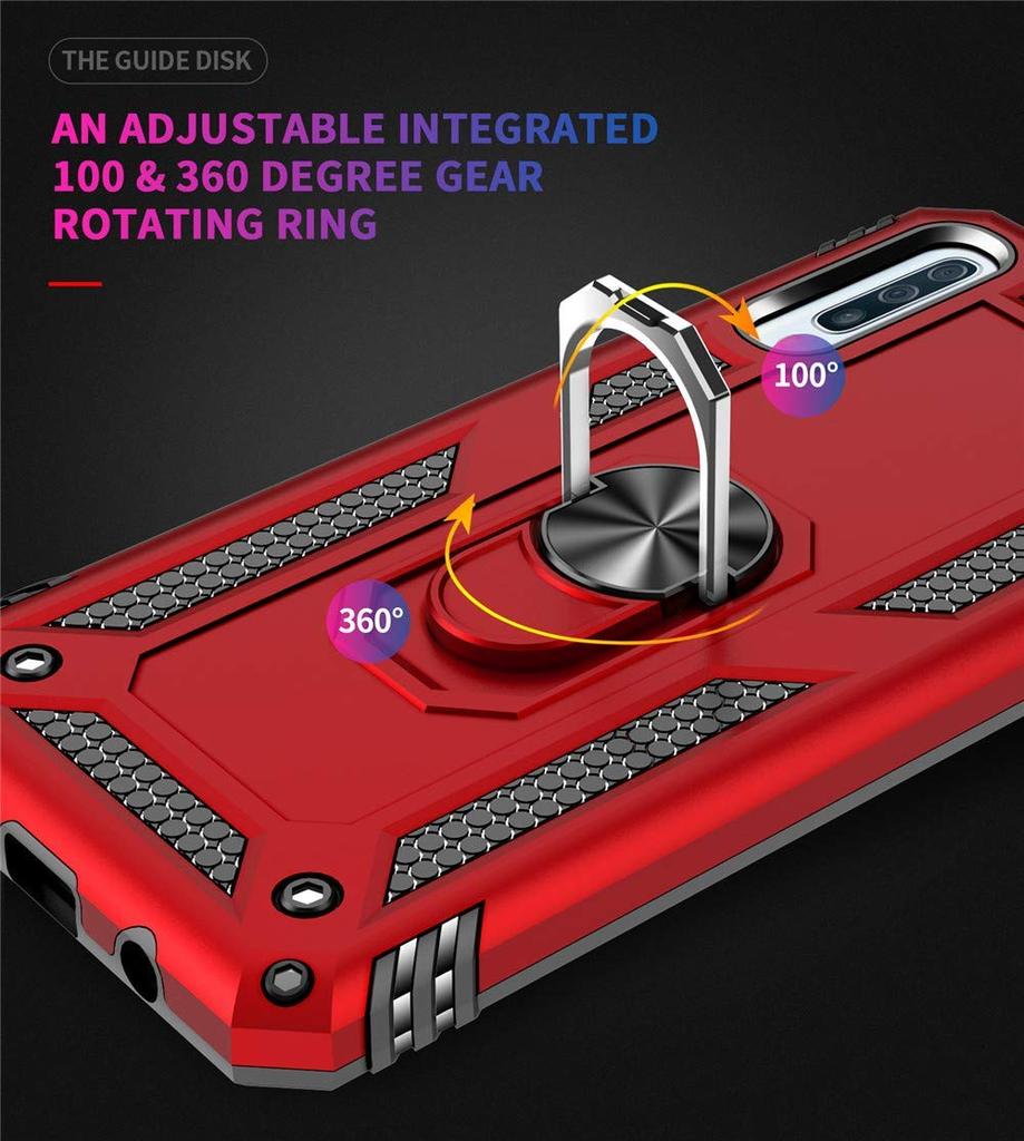 Forro Protector Samsung A20S - Diseño Armadura Anti-Golpes Anillo/Iman
