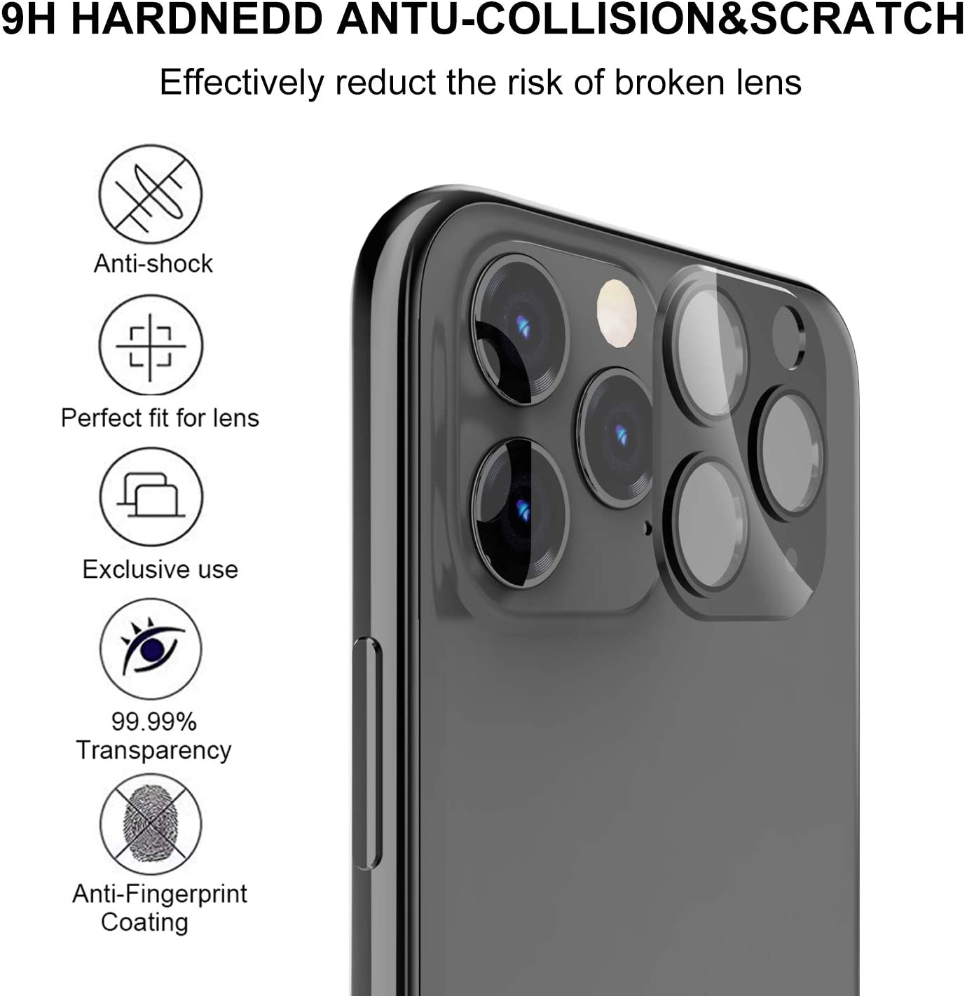 Protector de Camara para iPhone 11 de Vidrio Templado