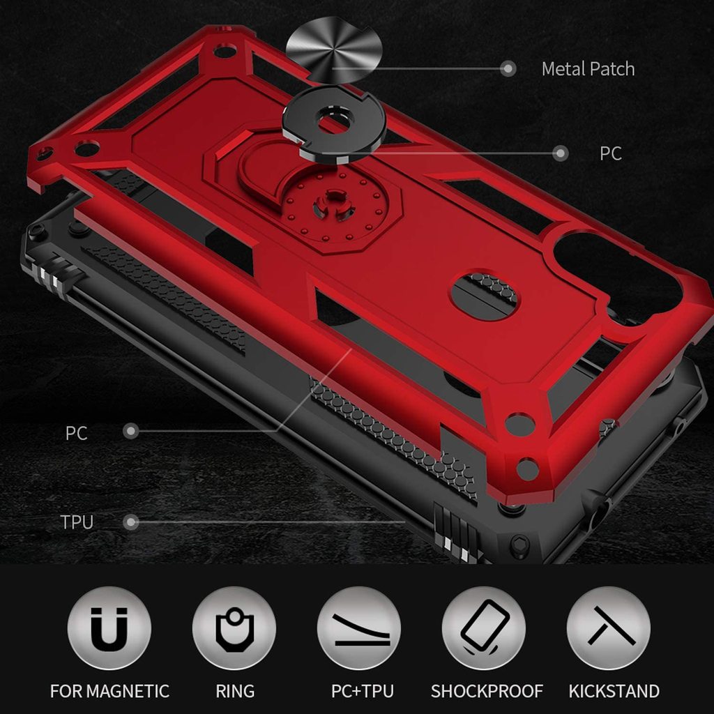 Forro Protector Samsung A11 - Diseño Armadura Anti-Golpes Anillo/Iman