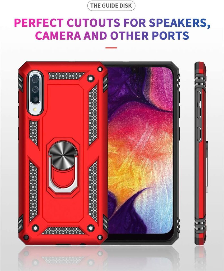 Forro Protector Samsung A20S - Diseño Armadura Anti-Golpes Anillo/Iman
