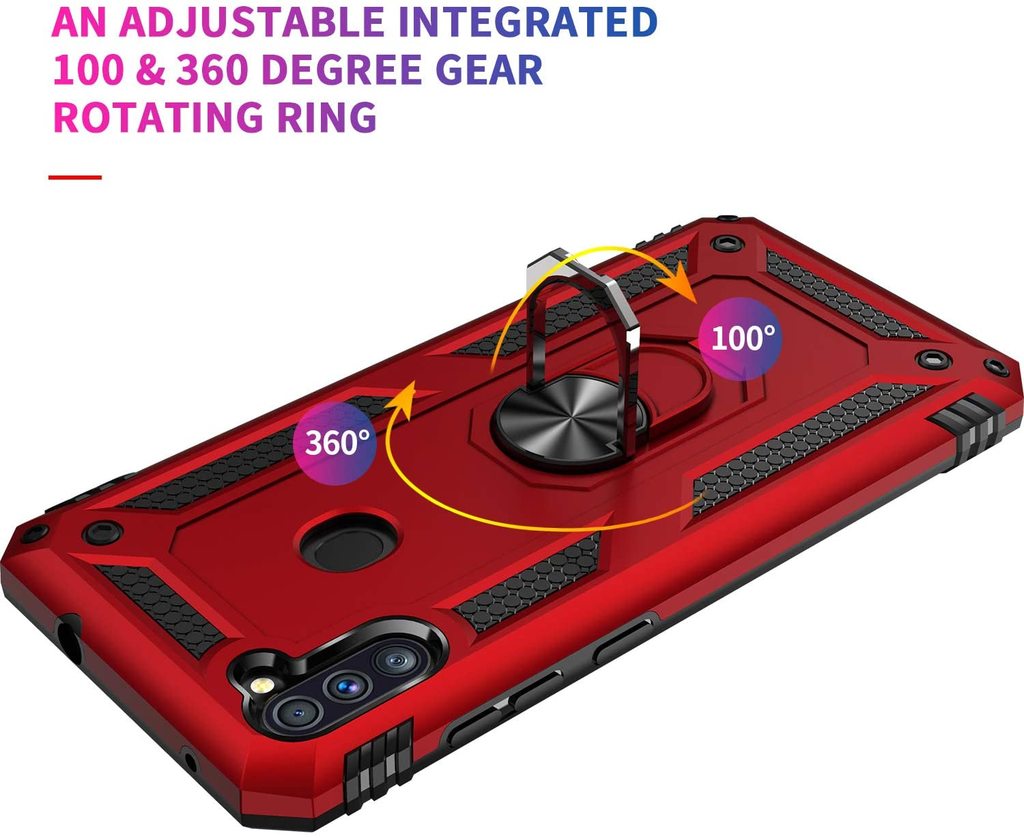 Forro Protector Samsung A11 - Diseño Armadura Anti-Golpes Anillo/Iman