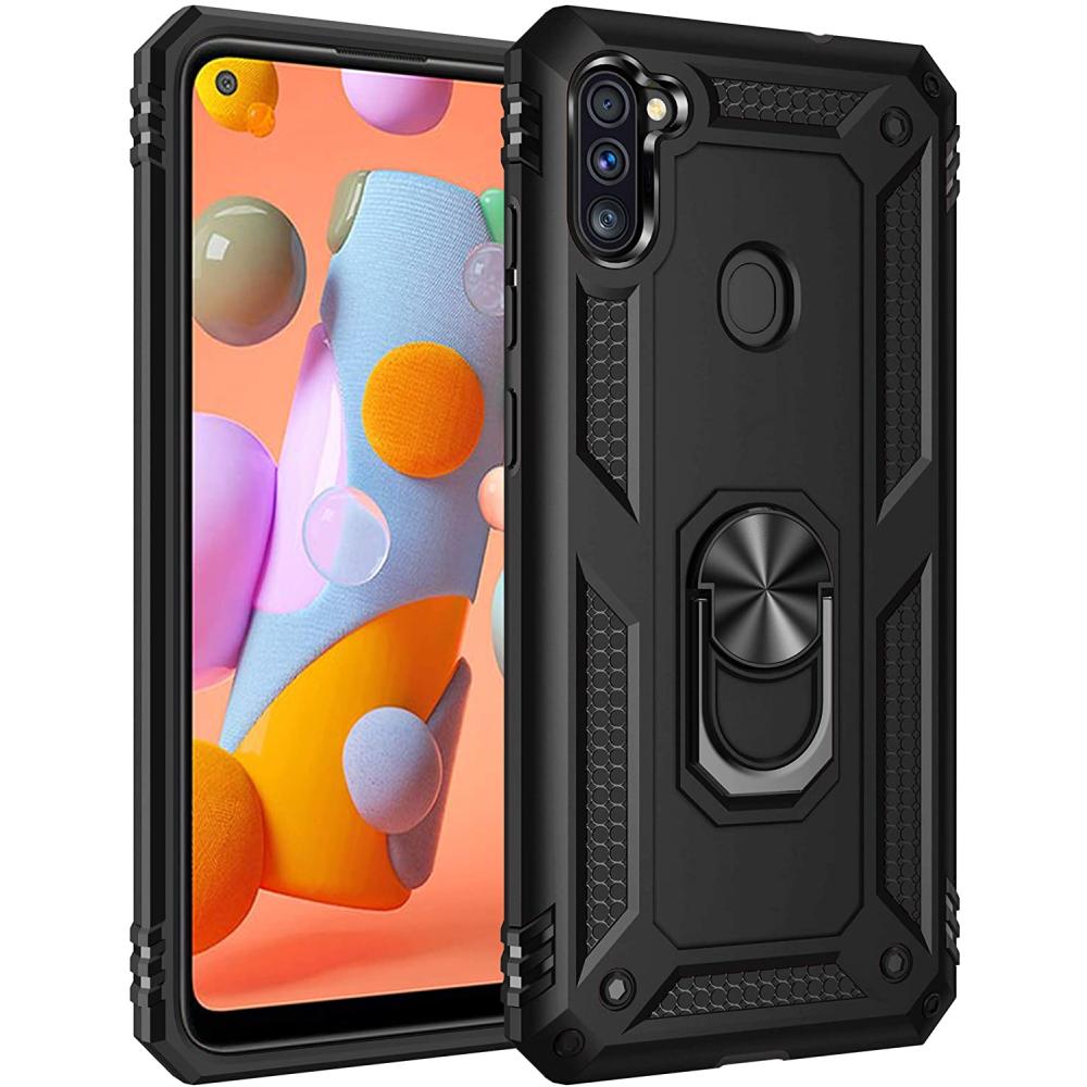 Forro Protector Samsung A11 - Diseño Armadura Anti-Golpes Anillo/Iman