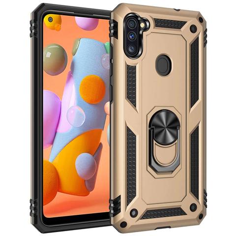 Forro Protector Samsung A11 - Diseño Armadura Anti-Golpes Anillo/Iman
