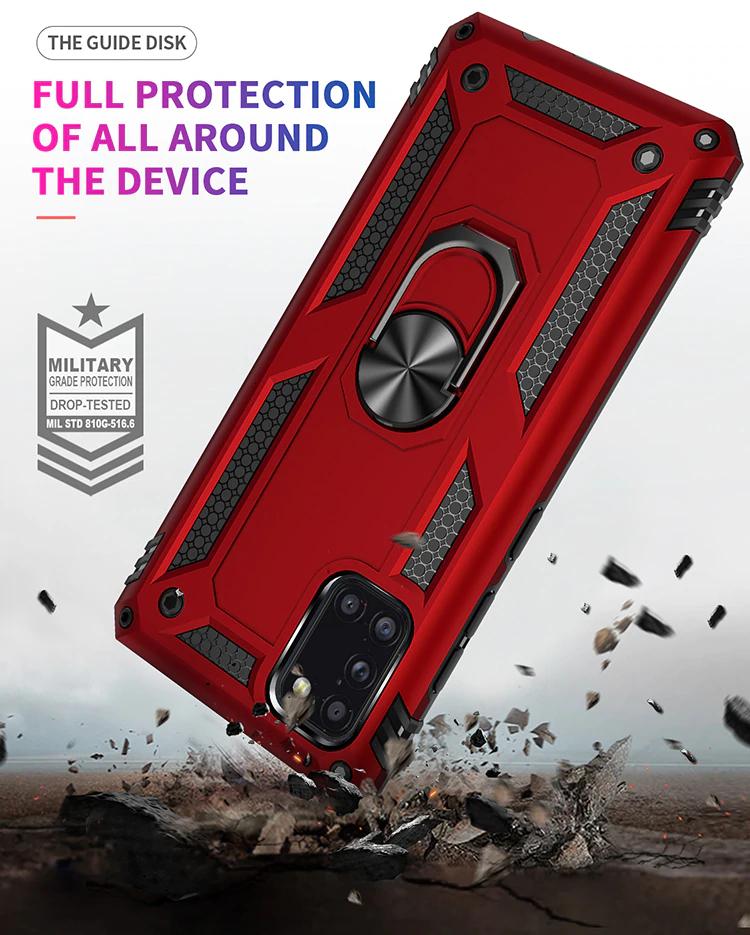 Forro Protector para Samsung A31 - Diseño Armadura, Anillo/Iman