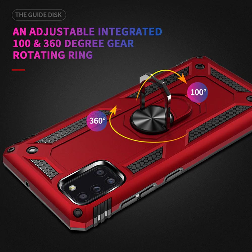 Forro Protector para Samsung A31 - Diseño Armadura, Anillo/Iman