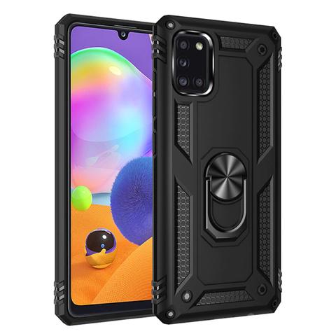 Forro Protector para Samsung A31 - Diseño Armadura, Anillo/Iman