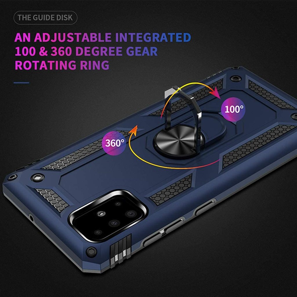 Forro Protector Samsung A51 - Diseño Armadura Anti-Golpes Anillo/Iman