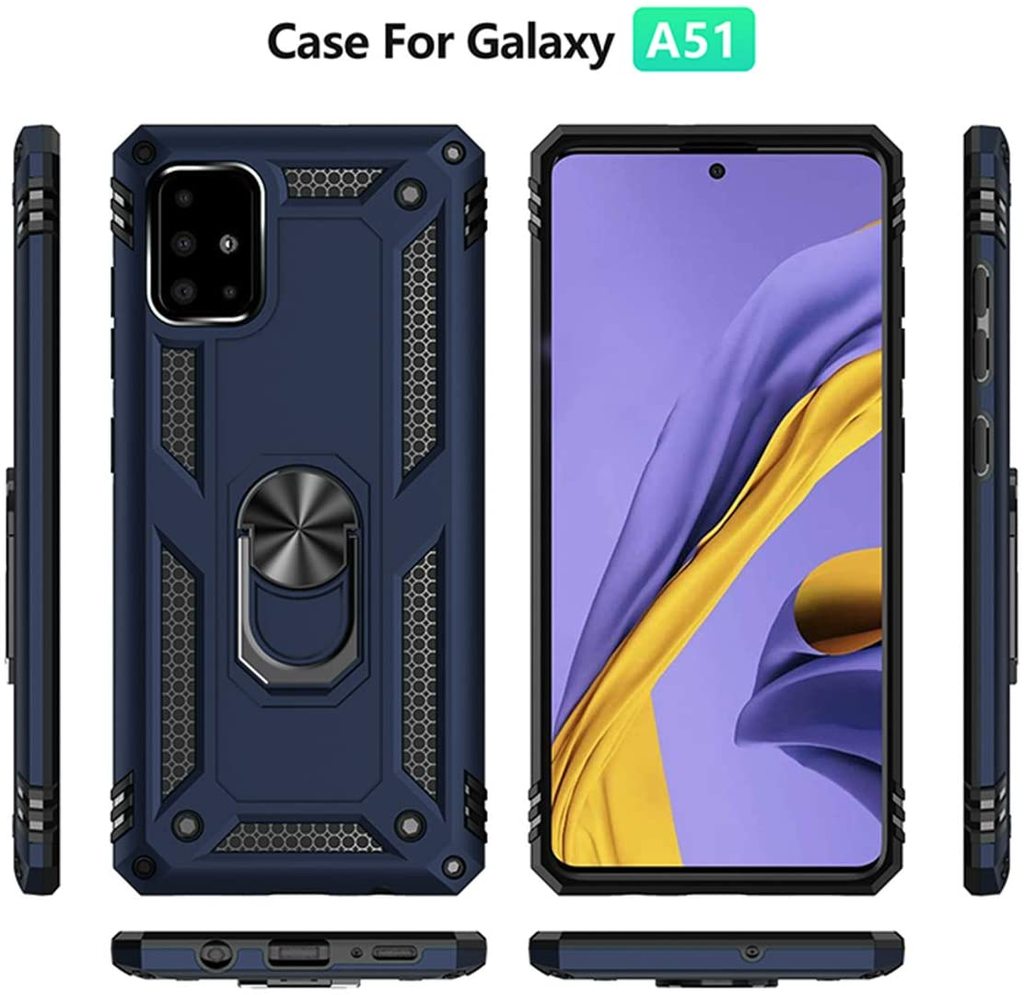 Forro Protector Samsung A51 - Diseño Armadura Anti-Golpes Anillo/Iman