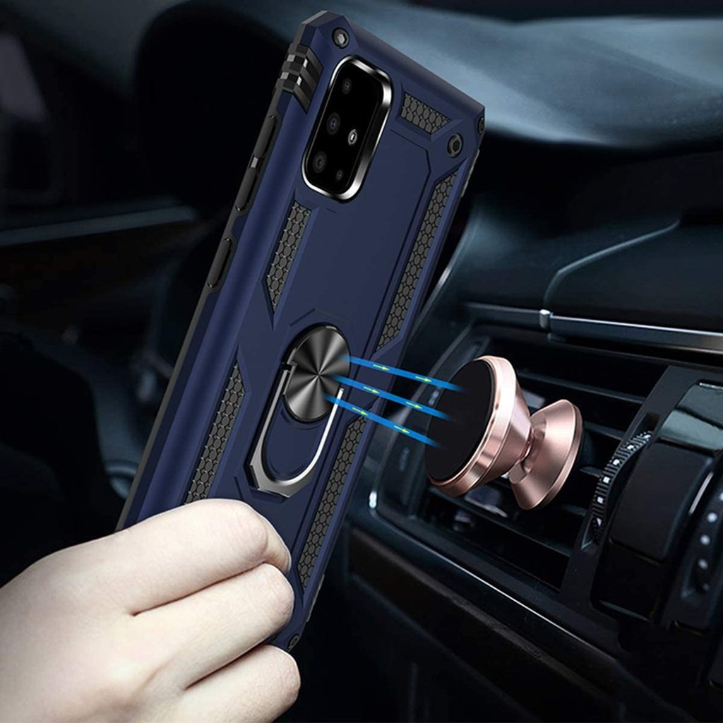 Forro Protector Samsung A51 - Diseño Armadura Anti-Golpes Anillo/Iman
