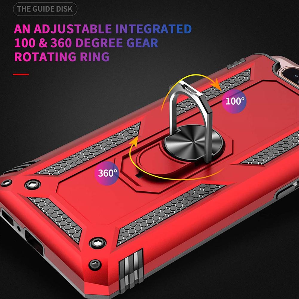 Forro Protector para Samsung A80 - Diseño Armadura, Anillo/Iman