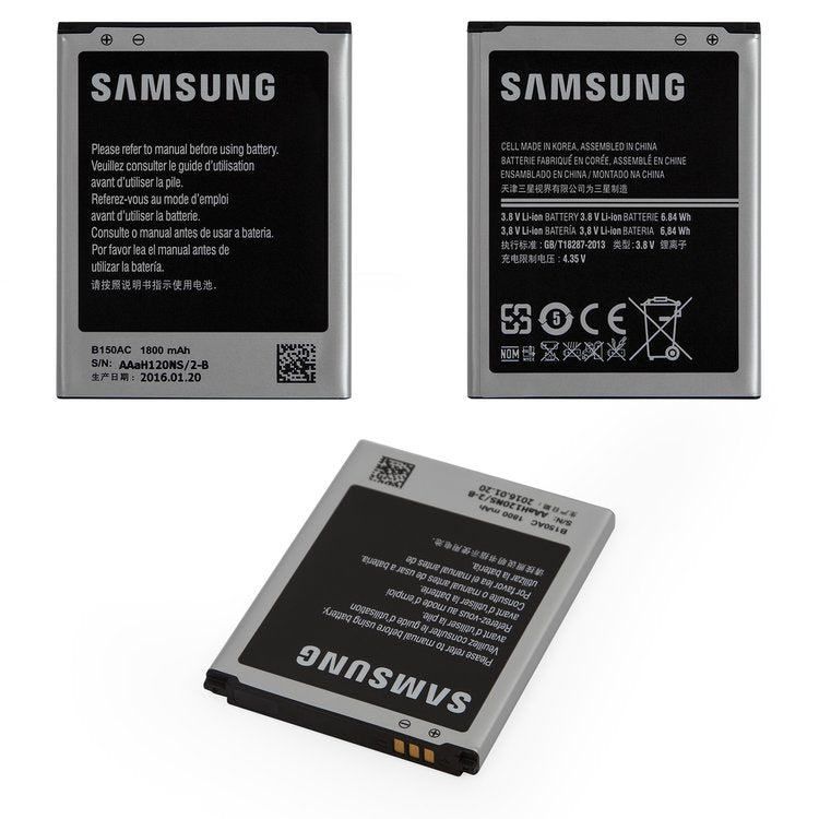 Batería B150AE puede usarse con Samsung G350 Galaxy Star Advance, Li-ion, 3.8 V, 1800 mAh