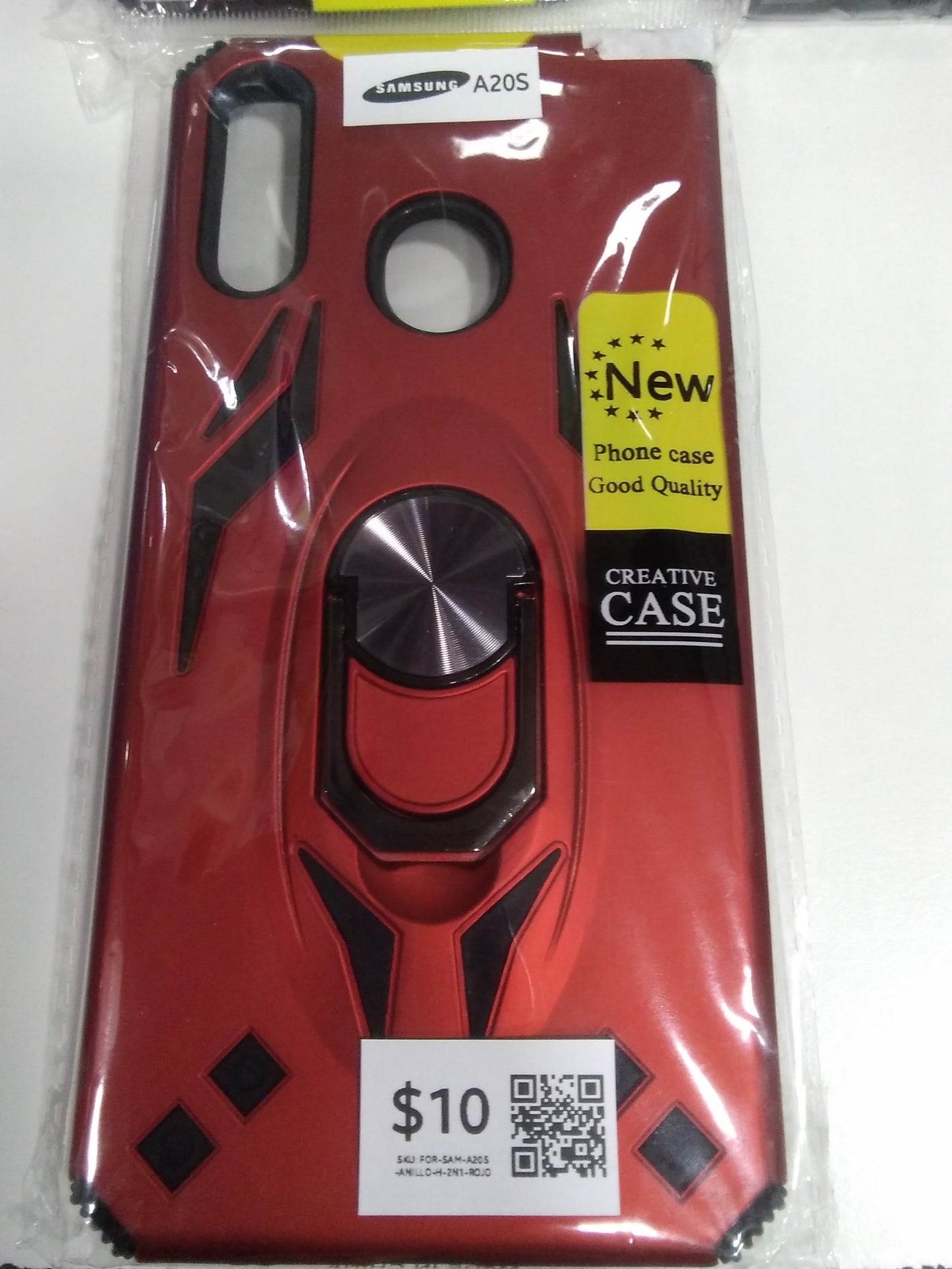 Forro Protector Samsung A20S - Diseño Armadura Anti-Golpes Anillo/Iman
