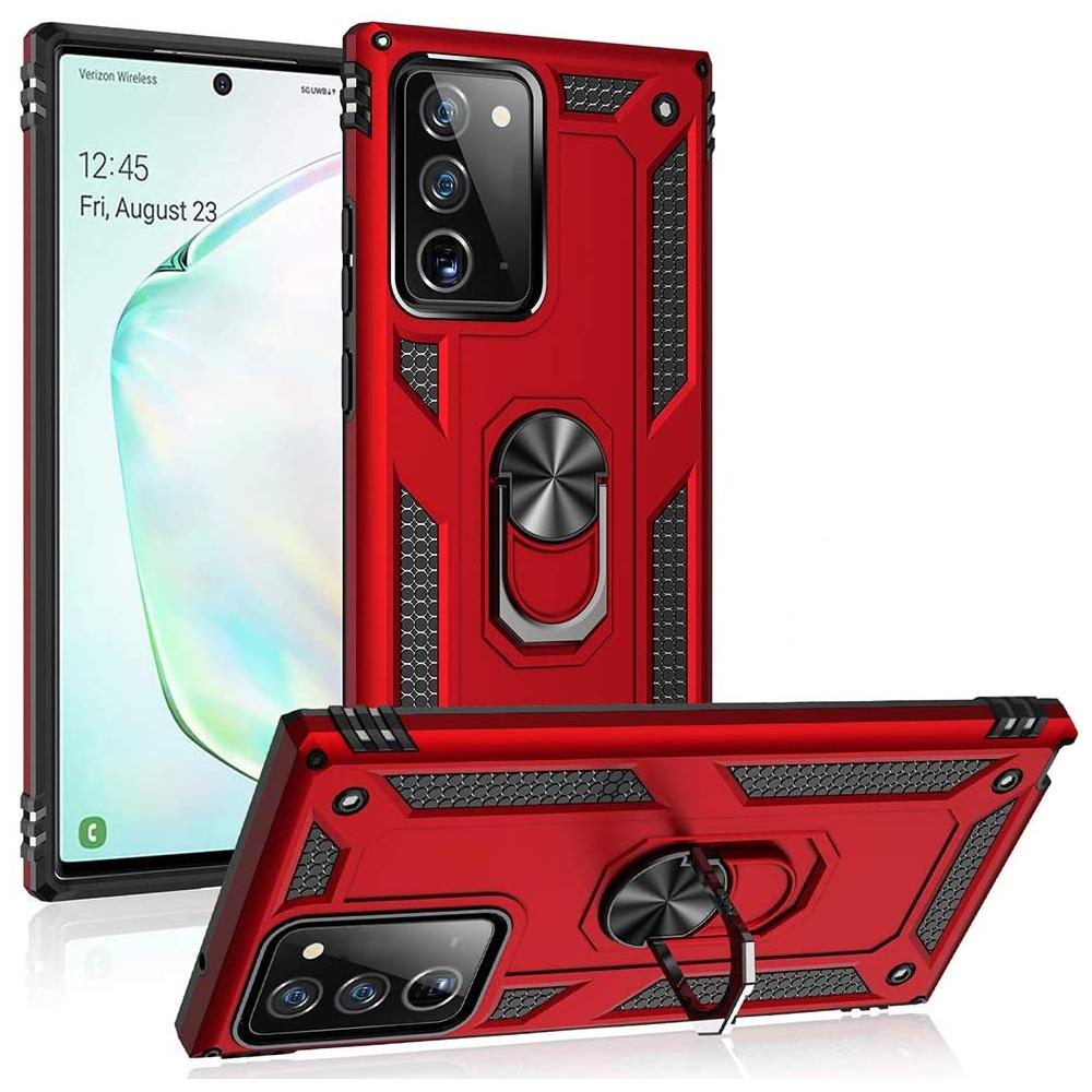 Forro Protector para Samsung Note 20 - Diseño Armadura, Anillo/Iman