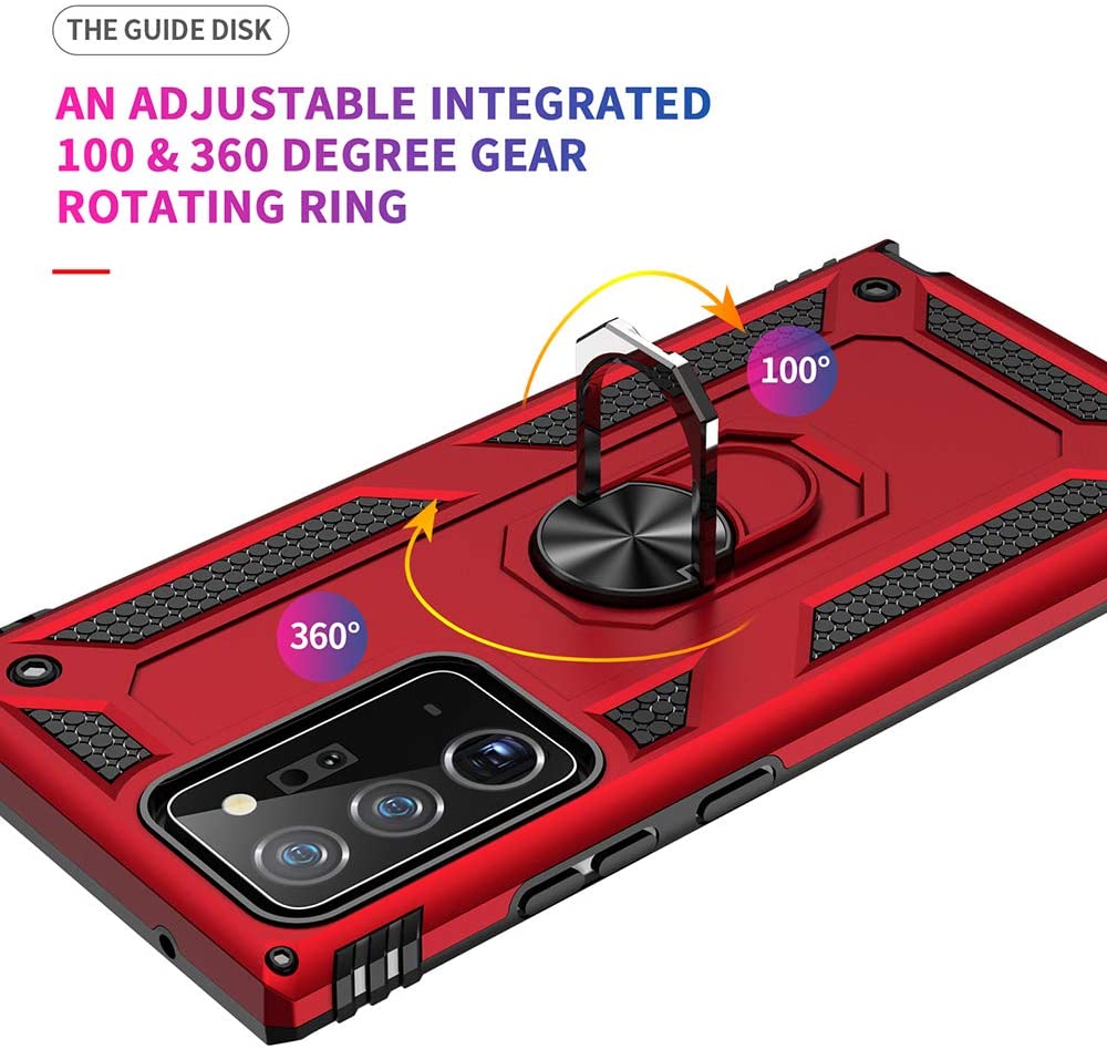 Forro Protector para Samsung Note 20 - Diseño Armadura, Anillo/Iman