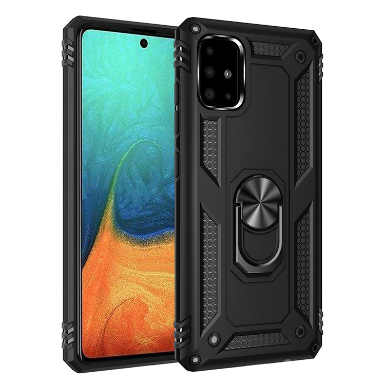 Forro Protector Samsung Galaxy A12 - Diseño Armadura Anti-Golpes Anillo/Iman