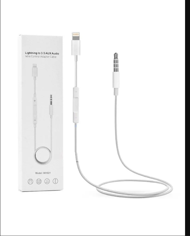 Cable Adaptador MH021 Lightning a 3.5 Aux Audio