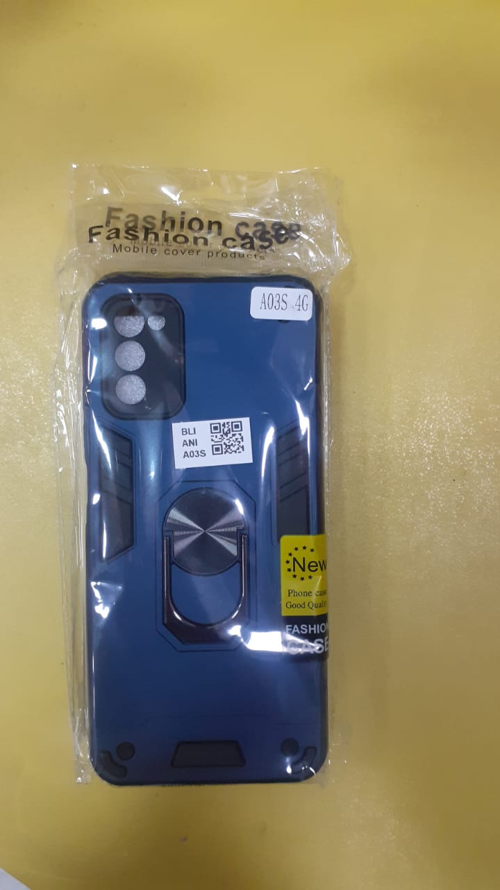 Forro Protector para Samsung A03S - Diseño Armadura, Anillo/Iman