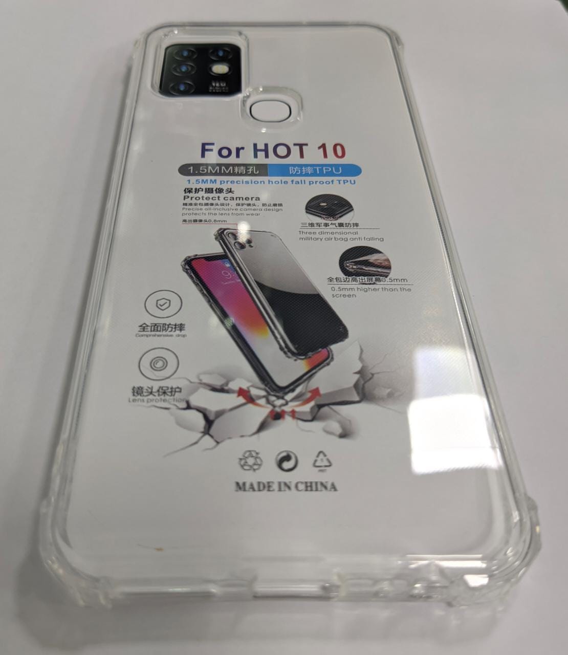 Forro Transparente para Infinix Hot 10 / 10S (Forro Protector Anti Golpes)