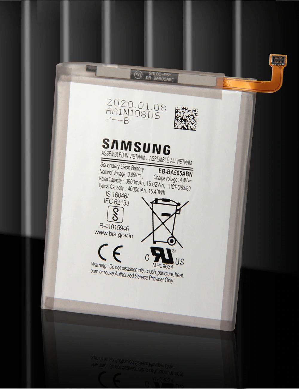 Bateria Samsung EB-BA505ABU para A20, A30, A30S, A50, A50S, EB-BA505ABN - 4000mAh