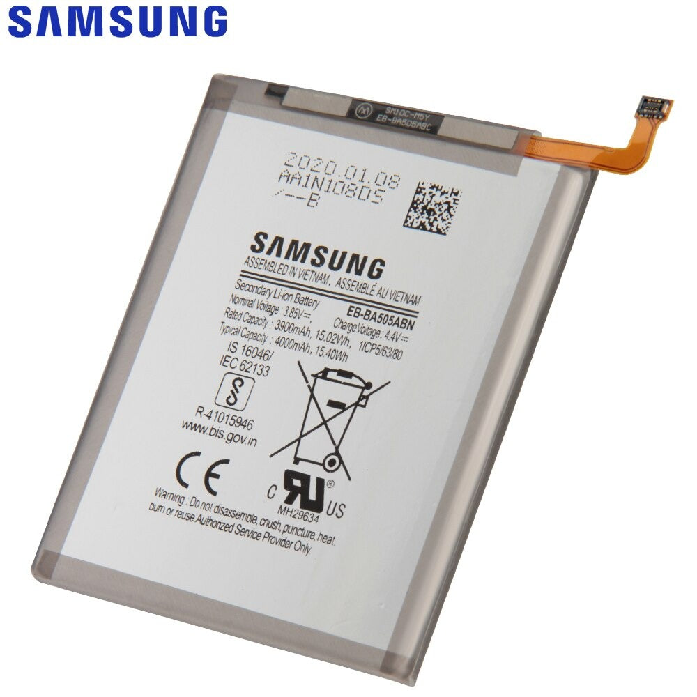 Bateria Samsung EB-BA505ABU para A20, A30, A30S, A50, A50S, EB-BA505ABN - 4000mAh