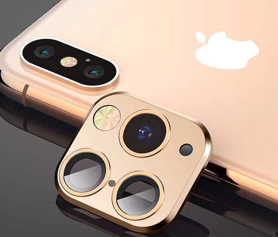 Protector Lente de Cámara de Metal para iPhone X / XS / XS  Cámara falsa Cambia a iPhone Pro / Max