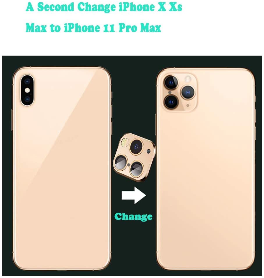 Protector Lente de Cámara de Metal para iPhone X / XS / XS  Cámara falsa Cambia a iPhone Pro / Max