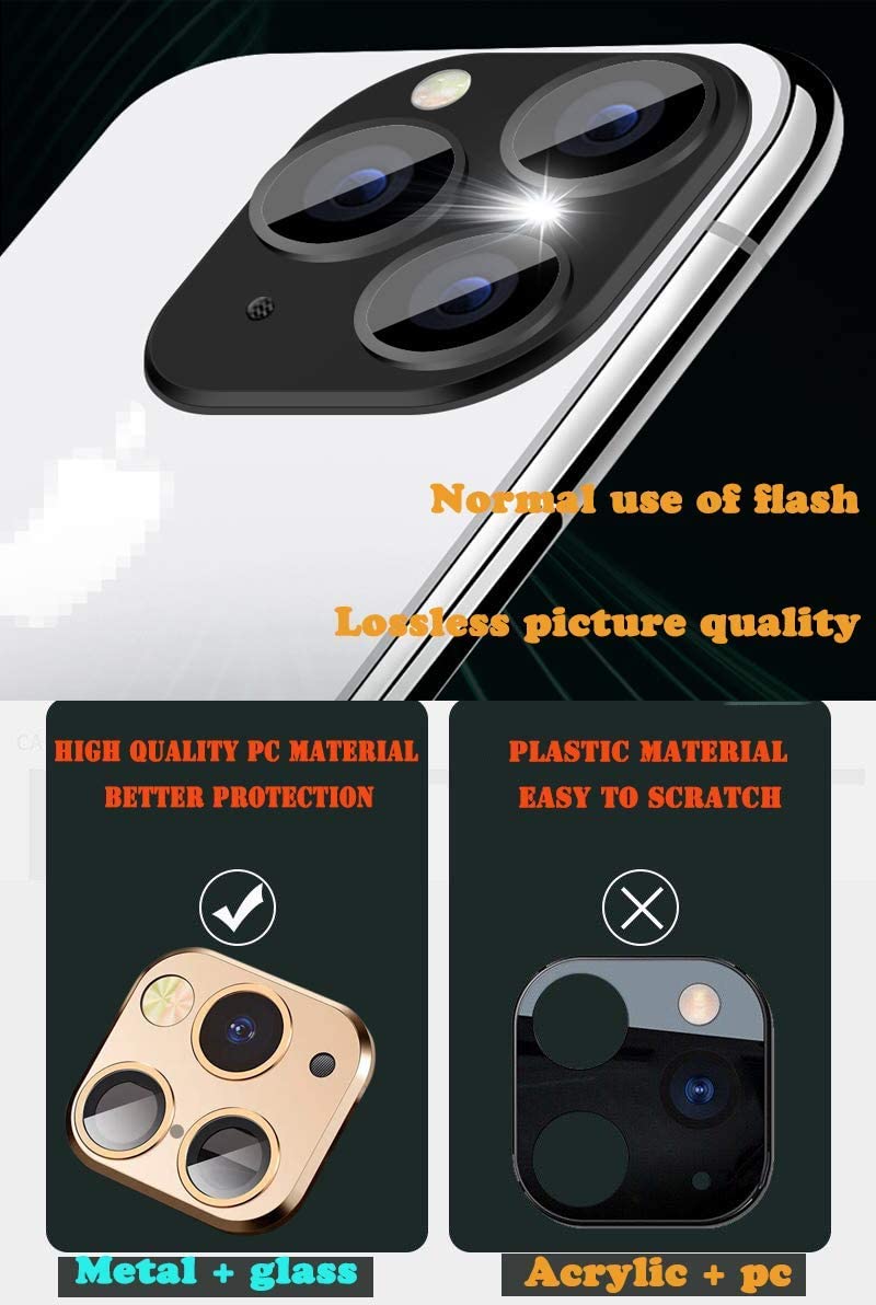 Protector Lente de Cámara de Metal para iPhone X / XS / XS  Cámara falsa Cambia a iPhone Pro / Max