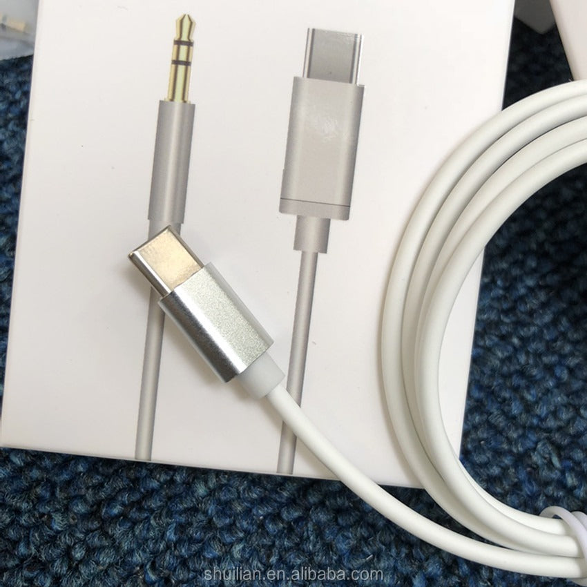 Cable - USB tipo C a 3.5mm Adaptador de Audio Aux Cable para iPhone Samsung Huawei