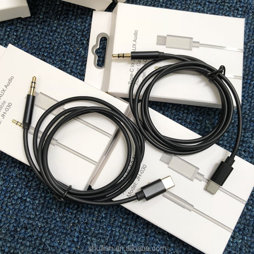 Cable - USB tipo C a 3.5mm Adaptador de Audio Aux Cable para iPhone Samsung Huawei