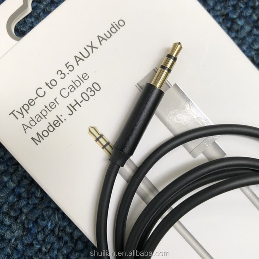 Cable - USB tipo C a 3.5mm Adaptador de Audio Aux Cable para iPhone Samsung Huawei