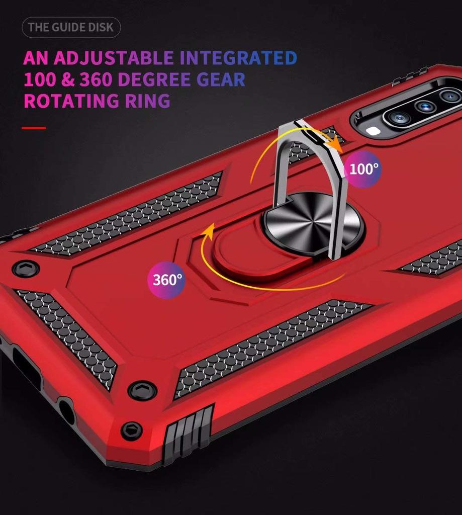 Forro Protector para Samsung A90 - Diseño Armadura, Anillo/Iman