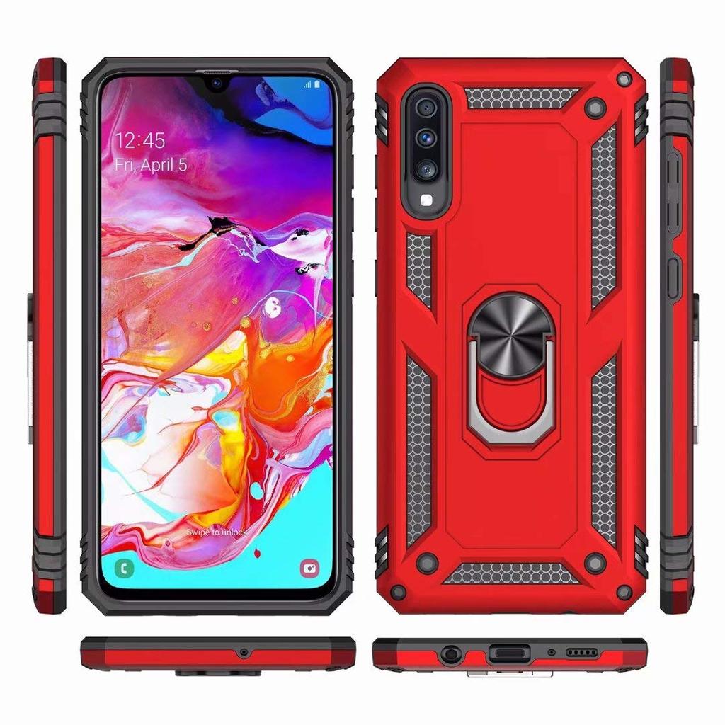 Forro Protector para Samsung A90 - Diseño Armadura, Anillo/Iman