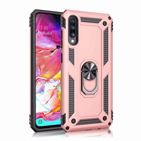 Forro Protector para Samsung A90 - Diseño Armadura, Anillo/Iman